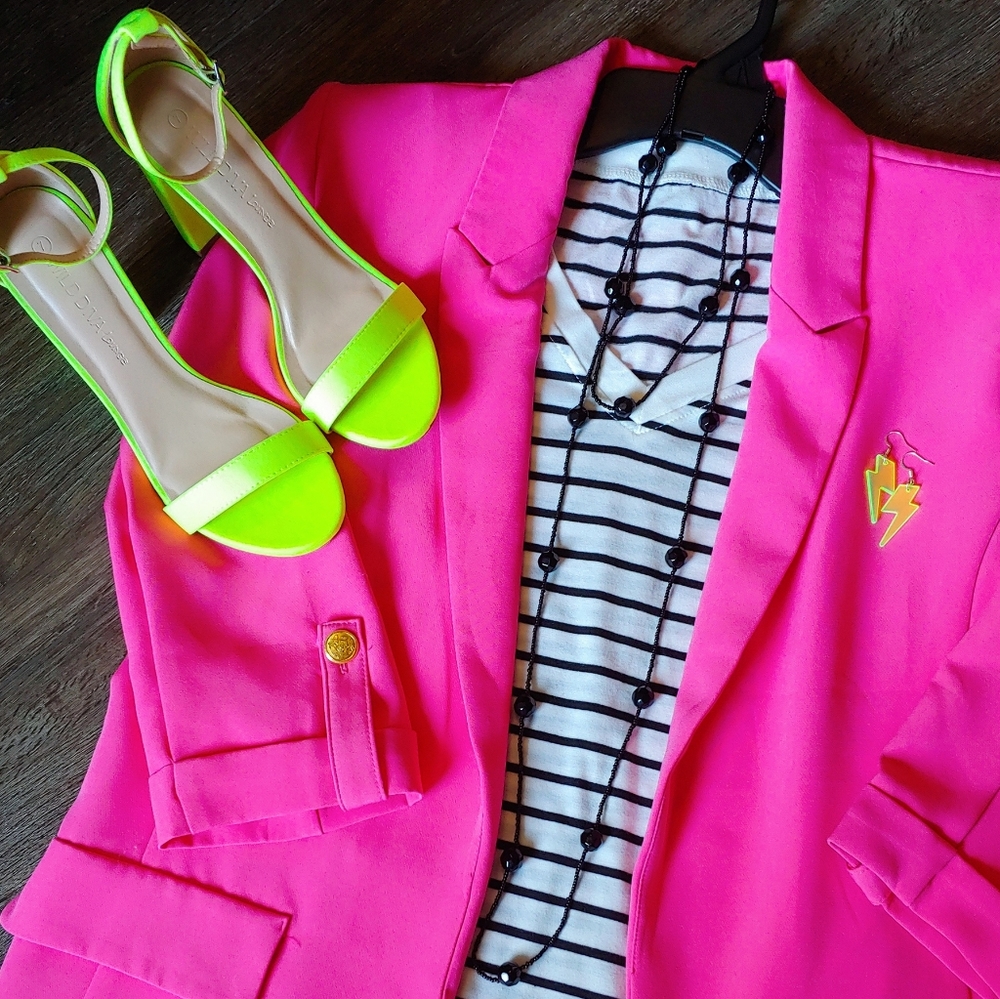 Super Fun Neon Green Strappy Heels